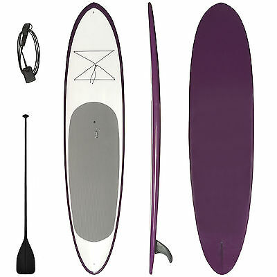 11' SUP Stand Up Paddle Board Fibreglass Paddle Fin Paddle Purple Gopro ...